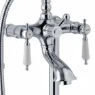 Søjleblander til badekar med brusebad i messing fremstillet i Italien - Shelly Viadurini