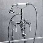 Søjleblander til badekar med brusebad i messing fremstillet i Italien - Shelly Viadurini