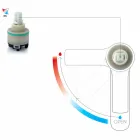 Højt messingarmatur til håndvask uden afløb fremstillet i Italien - Sindra Viadurini