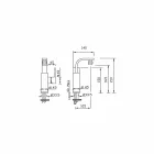 Bidetarmatur til design i messing uden afløb fremstillet i Italien - Panela Viadurini