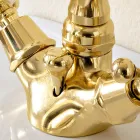 Vintage Style Single Hole Bidet Mixer i Messing Made in Italy - Ursula Viadurini