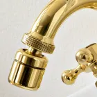Vintage Style Single Hole Bidet Mixer i Messing Made in Italy - Ursula Viadurini