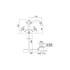 Vintage Style Single Hole Bidet Mixer i Messing Made in Italy - Ursula Viadurini