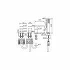 Fremstillet i Italien Design messing 4-huls badekar mixer - Panela Viadurini