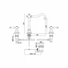 Klassisk 3-hullers messingblander til messing lavet i Italien - Shelly Viadurini