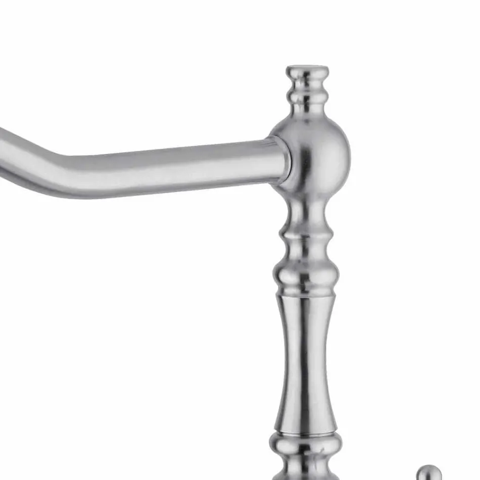 Klassisk køkkenbatteri i rustfrit stål lavet i Italien - Gave Viadurini