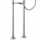 Klassisk mixer til gulvbadekar i messing fremstillet i Italien - Panico Viadurini