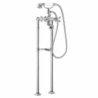 Klassisk mixer til gulvbadekar i messing fremstillet i Italien - Panico Viadurini