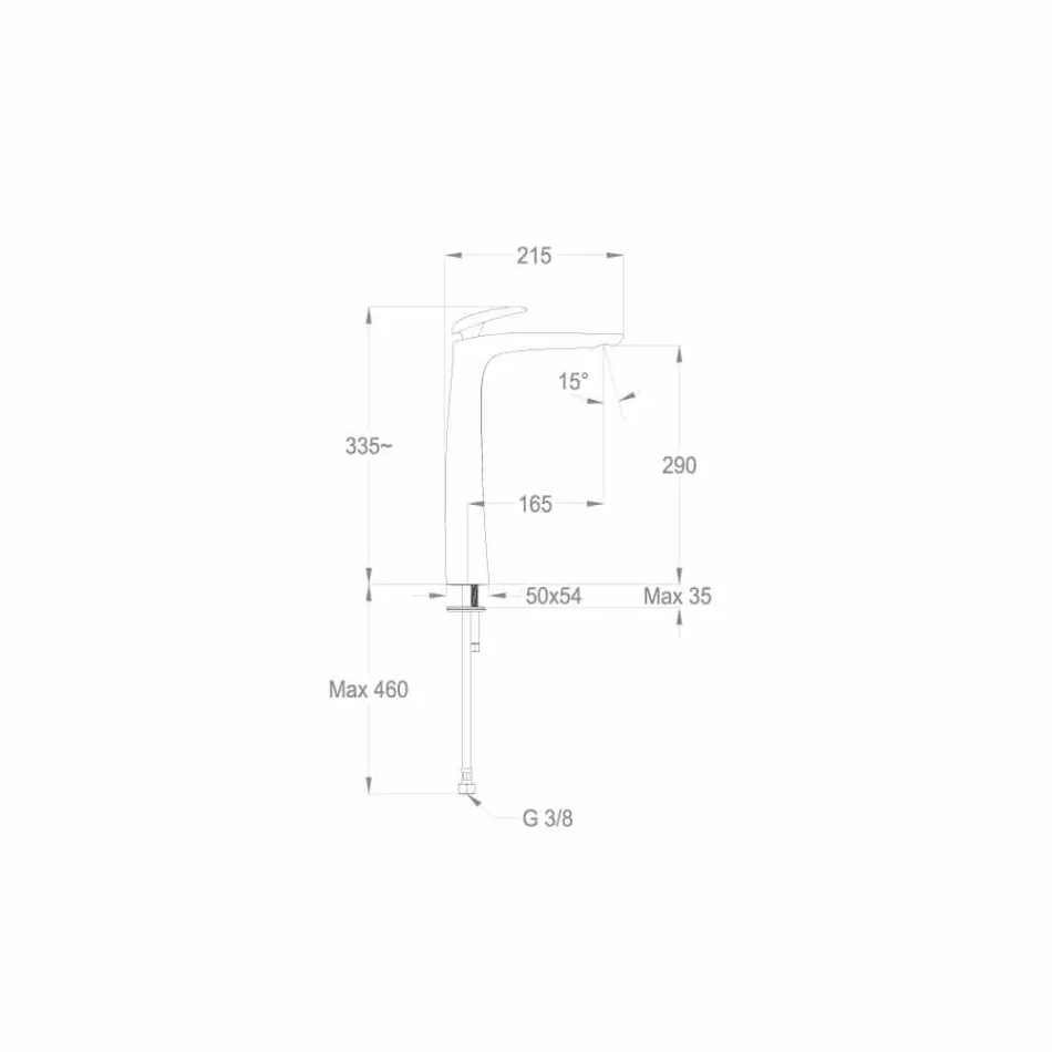 Designarmatur til håndvask i messing Made in Italy - Filipo Viadurini