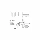 Moderne vægmonteret håndvaskarmatur med vandfaldstud lavet i Italien - Bibo Viadurini