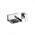 Moderne vægmonteret håndvaskarmatur med vandfaldstud lavet i Italien - Bibo