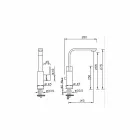 Højt drejelig tud håndvaskarmatur lavet i Italien - Panela Viadurini