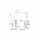 Håndvaskarmatur med tud 170 mm centerafstand Lavet i Italien - Medida Viadurini