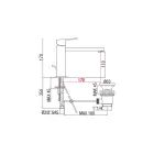 Håndvaskarmatur med tud 170 mm centerafstand Made in Italy - Medida Viadurini