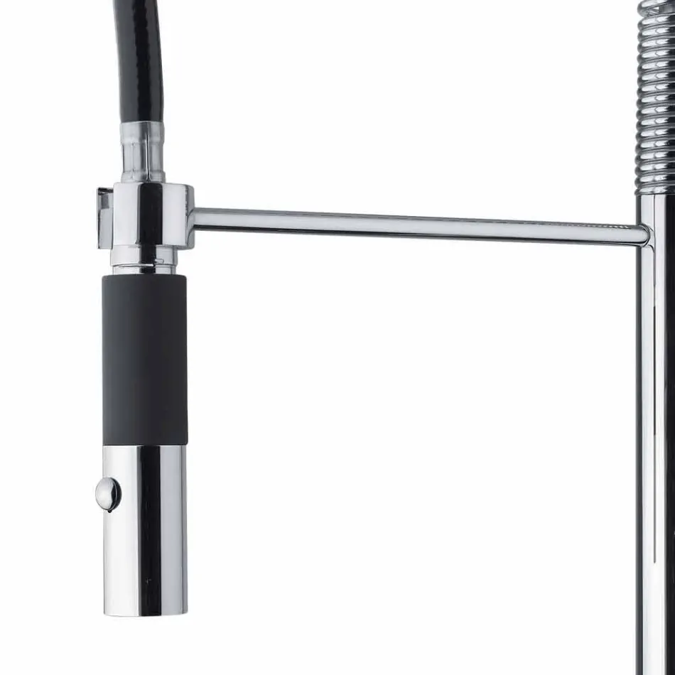 Justerbar messing køkkenvaskarmatur med fjeder fremstillet i Italien - Keope Viadurini