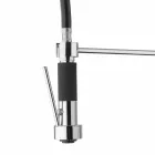 Krom messing køkkenvaskarmatur med brusebad Made in Italy - Kondor Viadurini