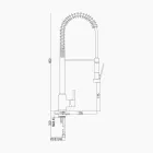 Krom messing køkkenvaskarmatur med brusebad Made in Italy - Kondor Viadurini