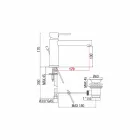 Messing håndvaskarmatur med tud 170 mm centerafstand Fremstillet i Italien - Ermia Viadurini