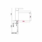 Messing håndvaskarmatur med tud 170 mm centerafstand Fremstillet i Italien - Ermia Viadurini