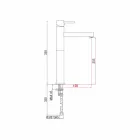 Udvidet håndvaskarmatur i messing uden afløb fremstillet i Italien - Ermia Viadurini