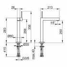 Moderne badeværelse håndvaskarmatur i krom finish metal - Girino Viadurini