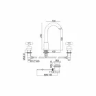 Moderne mixer til håndvask med afløb i messing krom Fremstillet i Italien - Liro Viadurini
