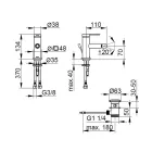 Etgrebs bidetarmatur med fladt design i forkromet messing - Agenore Viadurini