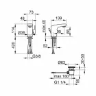 Moderne design med 1-grebs armatur til håndvask i krom - Gonzo Viadurini