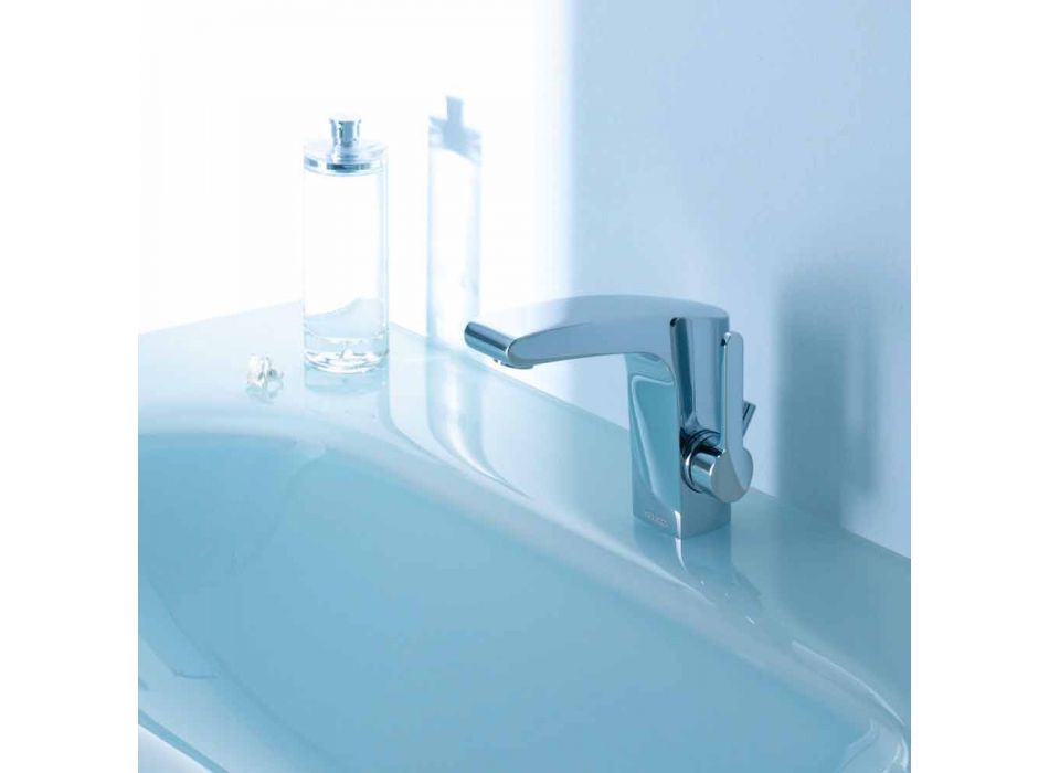 Moderne design med 1-grebs armatur til håndvask i krom - Gonzo Viadurini