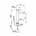 Moderne design 1-grebs mixer til håndvask i metal - Zanio Viadurini