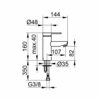 Moderne design 1-grebs mixer til håndvask i metal - Zanio Viadurini