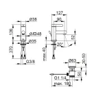 Etgrebs håndvaskarmatur Klassisk design krom messing - Artemisia Viadurini