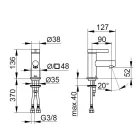 Etgrebs håndvaskarmatur Klassisk design krom messing - Artemisia Viadurini