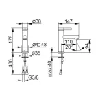 Etgrebs håndvaskarmatur Klassisk design krom messing - Artemisia Viadurini