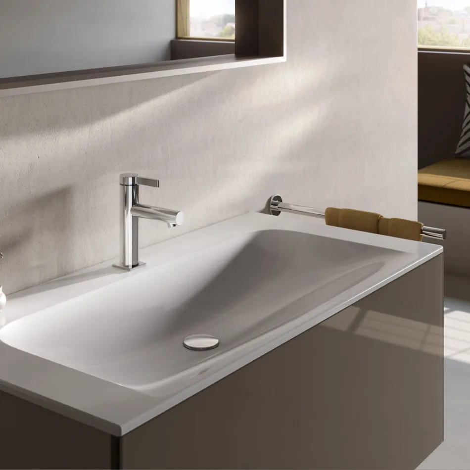 Etgrebs håndvaskarmatur Klassisk design krom messing - Artemisia Viadurini