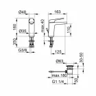 Moderne 1-grebs håndvaskarmatur i forkromet metal - Clari Viadurini