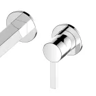 Firkantet Design Vægmonteret Etgrebs håndvaskarmatur - Erik Viadurini