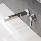 Firkantet Design Vægmonteret Etgrebs håndvaskarmatur - Erik Viadurini