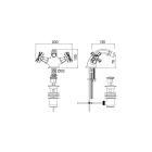 Single Hole Bidet Mixer i Messing, Vintage Style Made in Italy - Silvana Viadurini