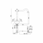 Single-hole håndvaskarmatur i messing Classic Design Made in Italy - Lisca Viadurini