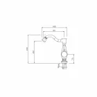 Bidetarmatur med høj drejetud Lavet i Italien - Neno Viadurini