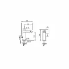 Fremstillet i Italien Bidetarmatur med sidehåndtag - Panela Viadurini