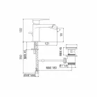 Bidetarmatur med kromfinish afløb fremstillet i Italien - Galla Viadurini