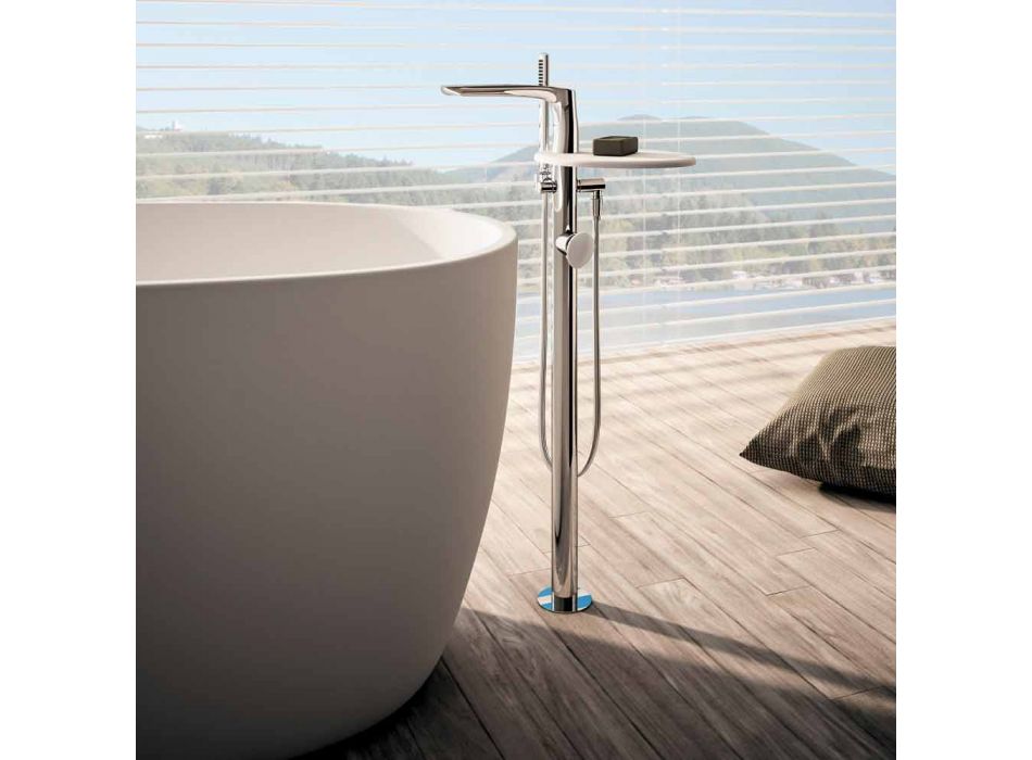 Moderne gulvbelægningsarmatur til badeværelset fremstillet i Italien - Palimio Viadurini
