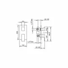 Made in Italy Design 3-vejs brusebadarmatur - Bibo Viadurini