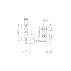 Bruserarmatur med 3-vejs omskifter Made in Italy - Neno Viadurini