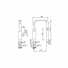 Armatur til håndvask med høj forlængelse 7cm Made in Italy - Panela Viadurini