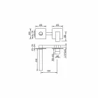 Lavet i Italien Design Wall Basin Mixer - Panela Viadurini
