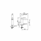 Badeværelsesvaskarmatur med messingafløb fremstillet i Italien - Bibo Viadurini