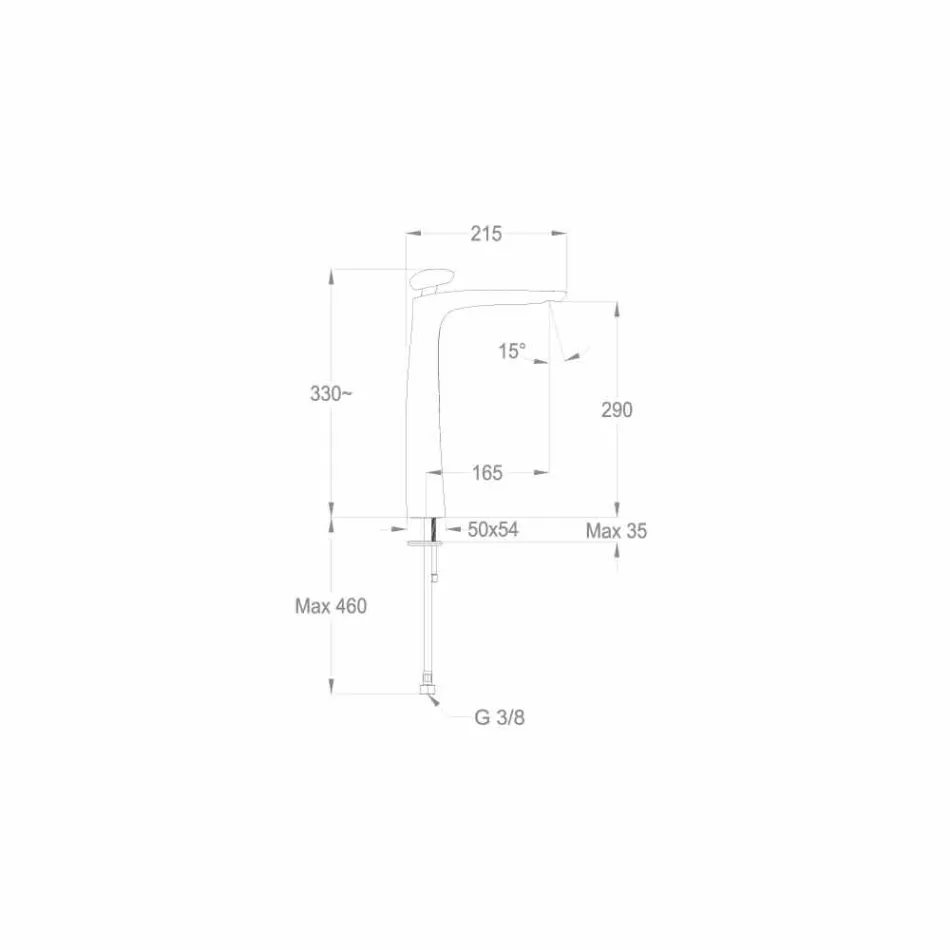Made in Italy Design Messing Badeværelsesvaskarmatur - Besugo Viadurini